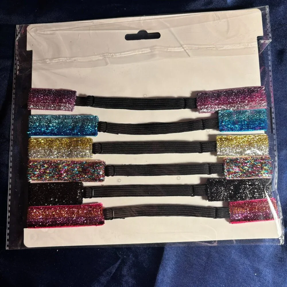 FROG SAC 6 Adjustable Glitter Headbands for Girls